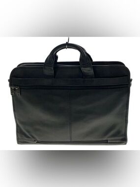TUMI Classic Black Leather Briefcase - Men Bags